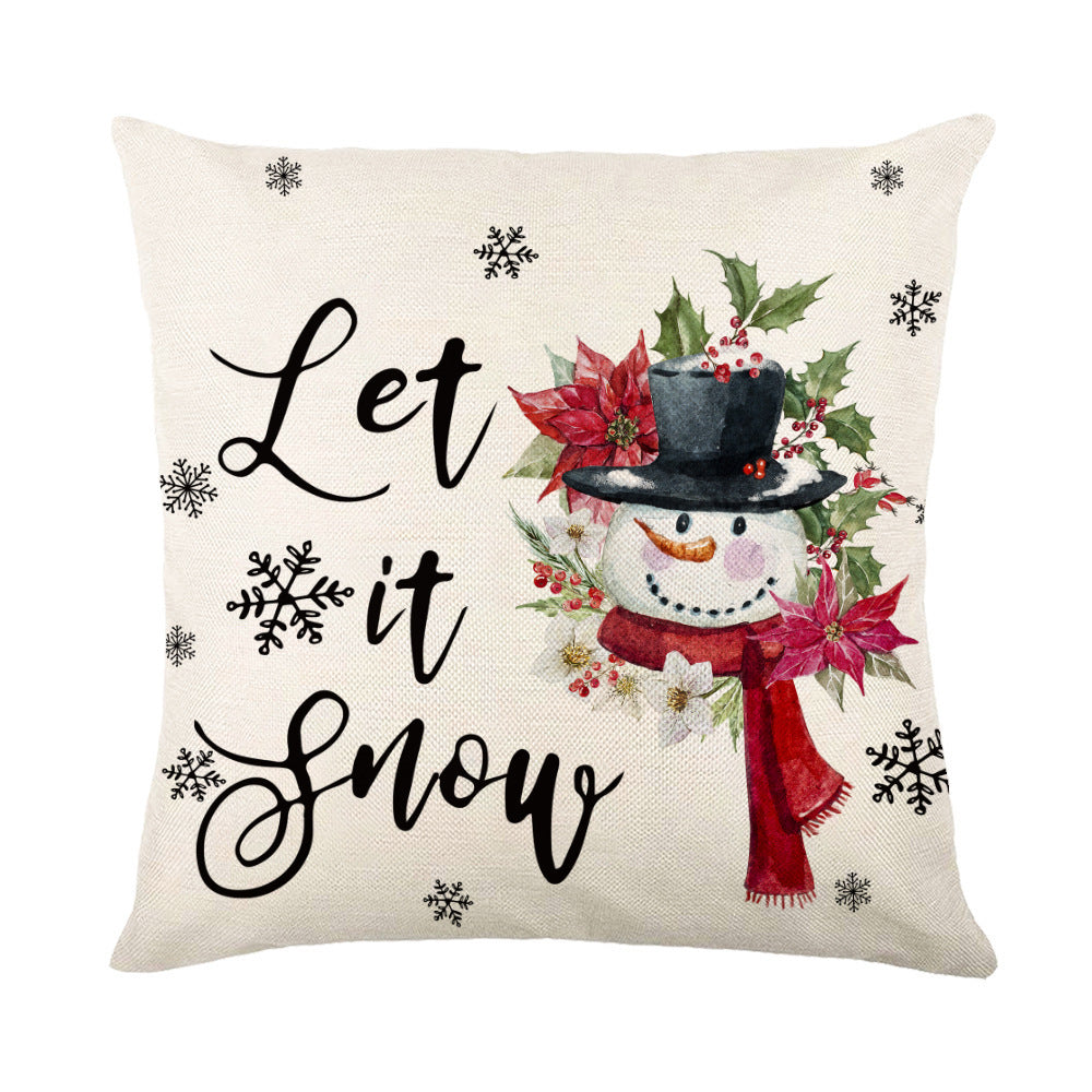 Festive Snowflake Throw Pillow Covers – Cozy Christmas Decor for Sofa, Bed, and More