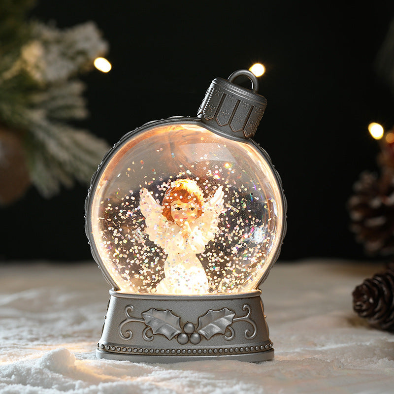 Festive LED Snow Globe: Illuminated Holiday Decoration