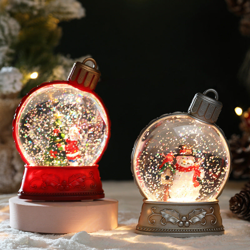 Festive LED Snow Globe: Illuminated Holiday Decoration