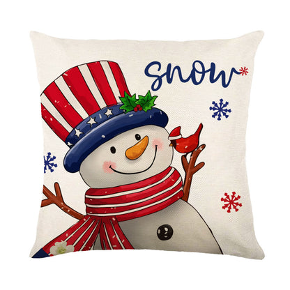 Festive Snowflake Throw Pillow Covers – Cozy Christmas Decor for Sofa, Bed, and More