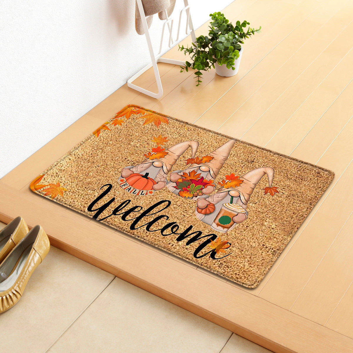 Cozy Fall Pumpkin Doormat – Perfect for Thanksgiving & Autumn Decor