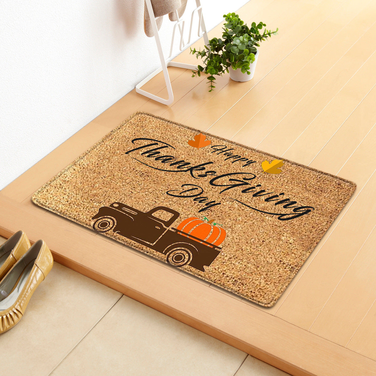 Cozy Fall Pumpkin Doormat – Perfect for Thanksgiving & Autumn Decor