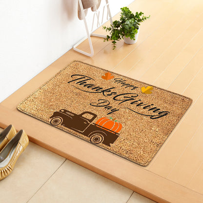 Cozy Fall Pumpkin Doormat – Perfect for Thanksgiving & Autumn Decor