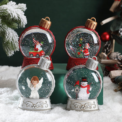 Festive LED Snow Globe: Illuminated Holiday Decoration