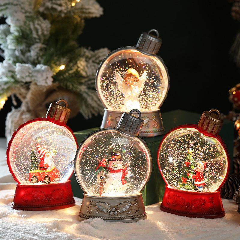 Festive LED Snow Globe: Illuminated Holiday Decoration