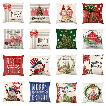 Festive Snowflake Throw Pillow Covers – Cozy Christmas Decor for Sofa, Bed, and More