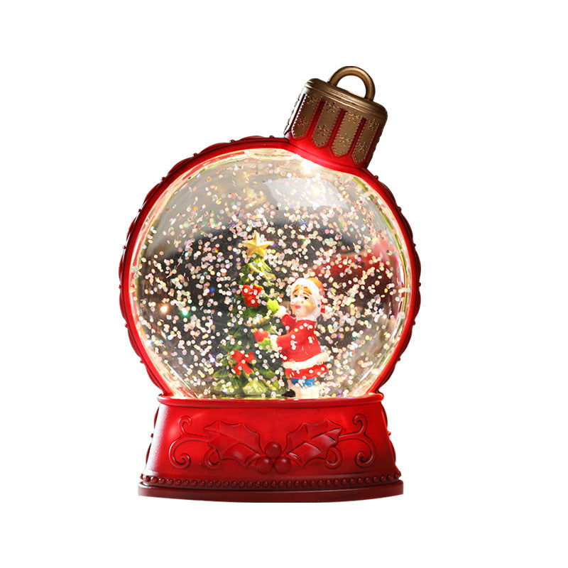 Festive LED Snow Globe: Illuminated Holiday Decoration